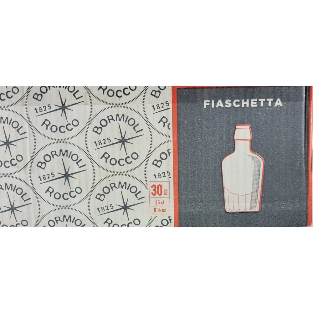 Bormioli Rocco Fiaschetta Clear Glass Decanter 25cl 30pc Set 3.88540